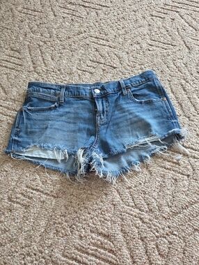 American Eagle Outfitters Distressed Denim Cutoff Shorts - Light Blue